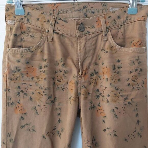 NWT Citizens of humanity Mandy Floral print jeans High Waist size 25 - Picture 6 of 12
